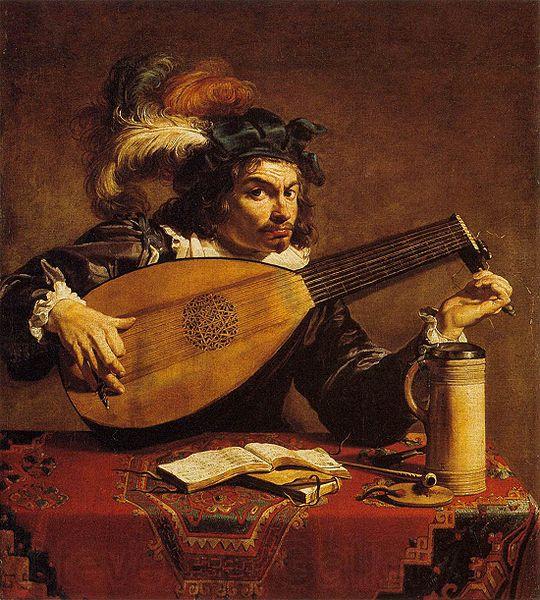 Theodoor Rombouts The Lute Player Spain oil painting art